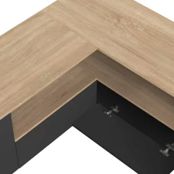 TV-Schrank Cleo 130cm - schwarz/quecksilber