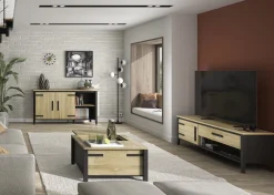 TV-Schrank Cork | 171 x 45 x 55 cm | Gold Oak Design