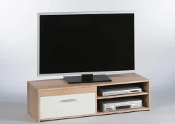 TV-Schrank Gamba 120cm mit 1 Tür - Eiche/Weiß