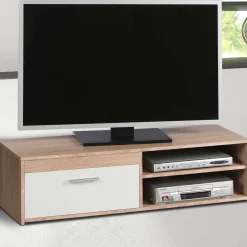 TV-Schrank Gamba 120cm mit 1 Tür - Eiche/Weiß