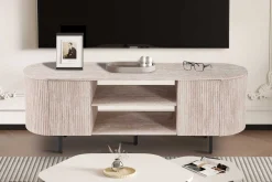 TV-Schrank Lagos - 160x45x57,5cm - 2 Türen - Travertin