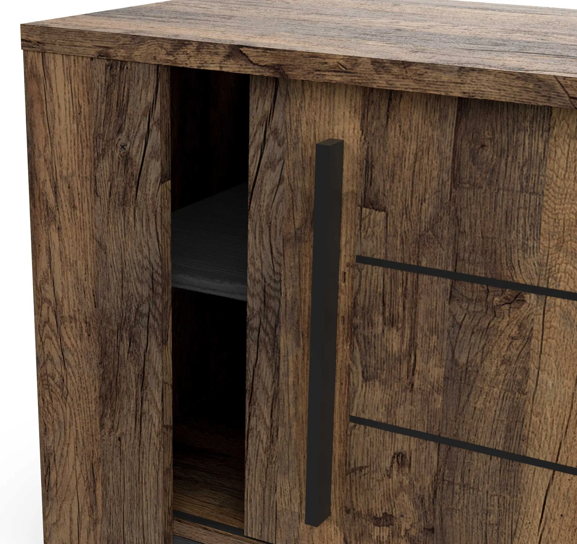 TV-Schrank Monaco | 184,5 x 42,3 x 52,2 cm | Braun