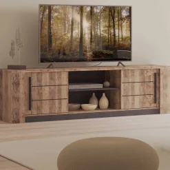 TV-Schrank Monaco | 184,5 x 42,3 x 52,2 cm | Braun