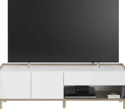 TV-Schrank Morpheus - 150x40x47cm - 2 Türen und 1 Schublade - Eiche Dekor/Weiß