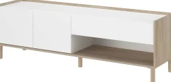 TV-Schrank Morpheus - 150x40x47cm - 2 Türen und 1 Schublade - Eiche Dekor/Weiß