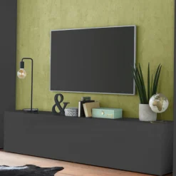 TV-Schrank Natasha | 180 x 30 x 40 cm | Anthrazit-farbig