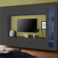 TV-Schrank Natasha | 180 x 30 x 40 cm | Anthrazit-farbig