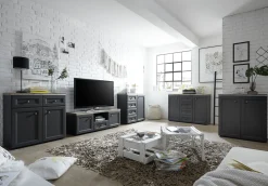 TV-Schrank Norah 122cm - grau/braun