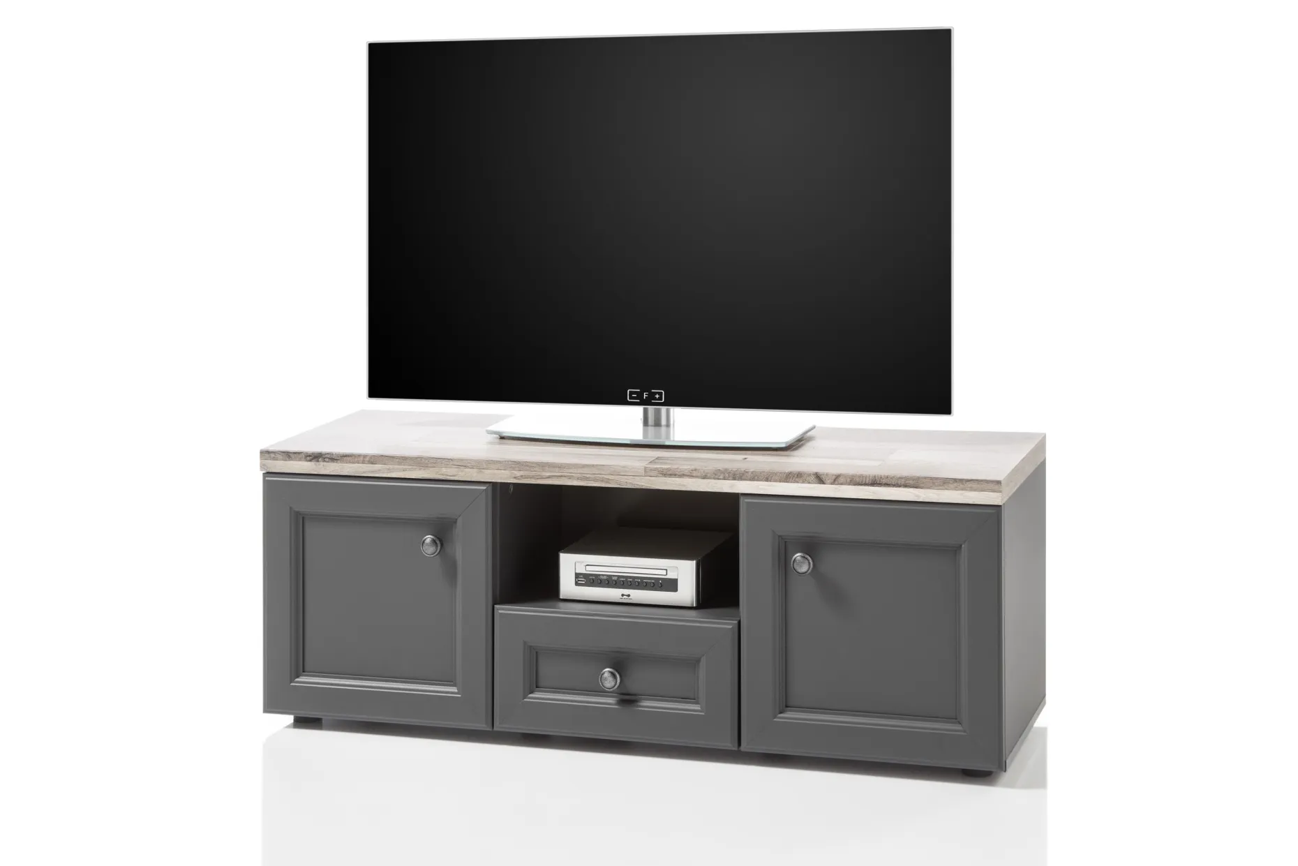 TV-Schrank Norah 122cm - grau/braun