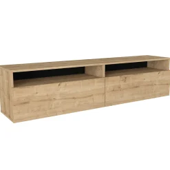 TV-Schrank Rastone - 180x37x42cm - 2 Türen - Eiche Dekor