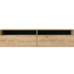 TV-Schrank Rastone - 180x37x42cm - 2 Türen - Eiche Dekor