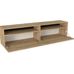 TV-Schrank Rastone - 180x37x42cm - 2 Türen - Eiche Dekor