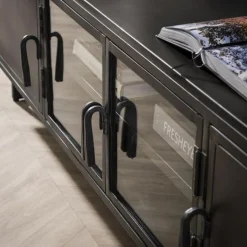 TV-Schrank Tymchyk | 180 x 40 x 50 cm | Gun Metal Design