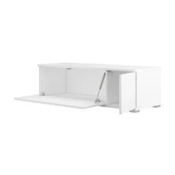 TV-Schrank Unique - 111x38x32 cm - Weiß/weichgemachte Spanplatte