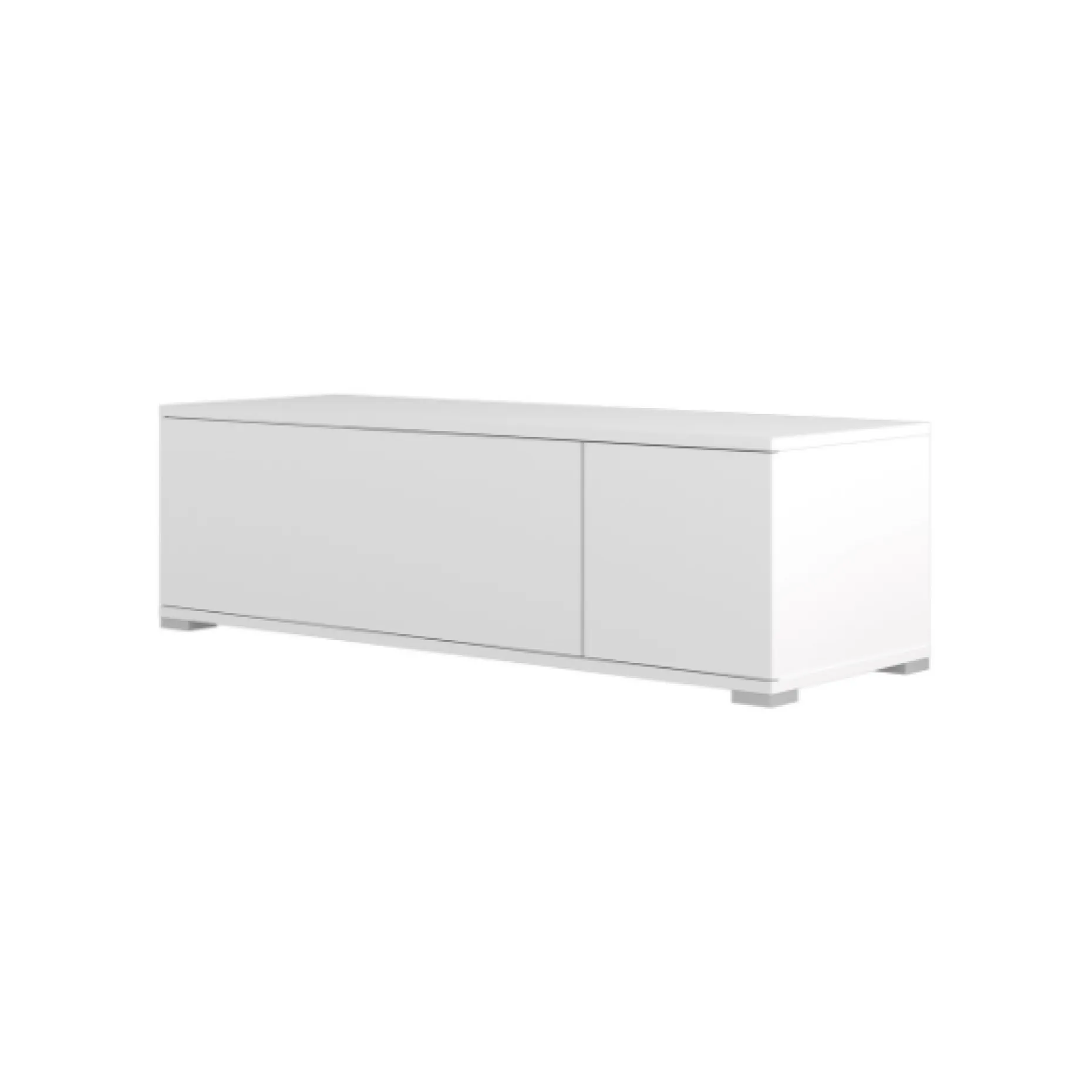 TV-Schrank Unique - 111x38x32 cm - Weiß/weichgemachte Spanplatte