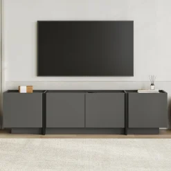 TV-Ständer Lowen - 100% MELAMINE - Anthrazit - 46 x 35 x 180 cm