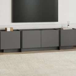 TV-Ständer Lowen - 100% MELAMINE - Anthrazit - 46 x 35 x 180 cm