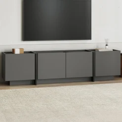 TV-Ständer Lowen - 100% MELAMINE - Anthrazit - 46 x 35 x 180 cm
