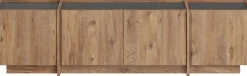 TV-Ständer Lowen - 100% MELAMINE - Atlantik-Kiefer - 46 x 35 x 180 cm