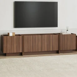 TV-Ständer Lowen - 100% MELAMINE - Milano-Walnuss - 46 x 35 x 180 cm