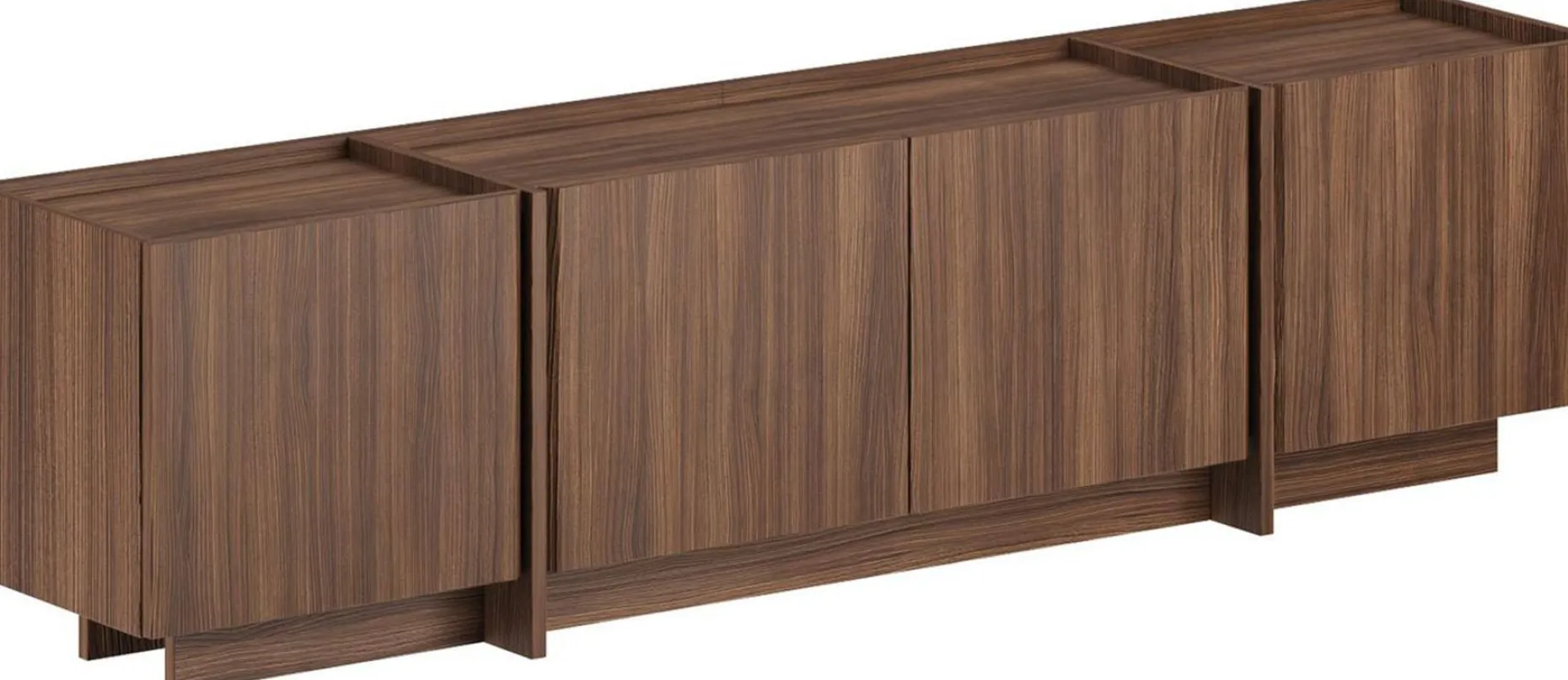 TV-Ständer Lowen - 100% MELAMINE - Milano-Walnuss - 46 x 35 x 180 cm