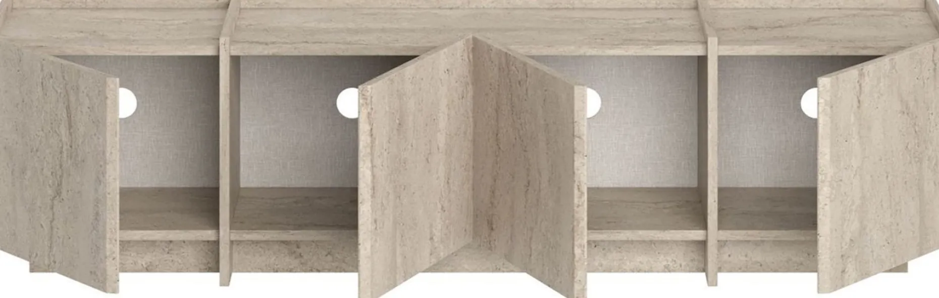 TV-Ständer Lowen - 100% MELAMINE - Travertin - 46 x 35 x 180 cm