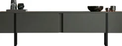 TV-Ständer Onera - 100% MELAMINE - Anthrazit - 50 x 30 x 180 cm