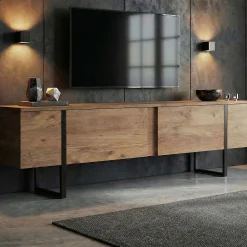 TV-Ständer Onera - 100% MELAMINE - Atlantik-Kiefer - 50 x 30 x 180 cm