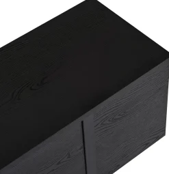 TV-Ständer Onera - 100% MELAMINE - Holzschwarz - 50 x 30 x 180 cm