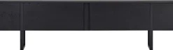 TV-Ständer Onera - 100% MELAMINE - Holzschwarz - 50 x 30 x 180 cm