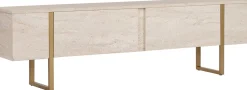 TV-Ständer Onera - 100% MELAMINE - Travertin - 50 x 30 x 180 cm