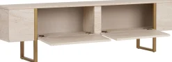 TV-Ständer Onera - 100% MELAMINE - Travertin - 50 x 30 x 180 cm
