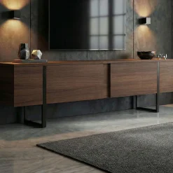 TV-Ständer Onera - 100% MELAMINE - Walnuss - 50 x 30 x 180 cm