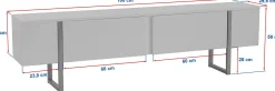 TV-Ständer Onera - 100% MELAMINE - Walnuss - 50 x 30 x 180 cm