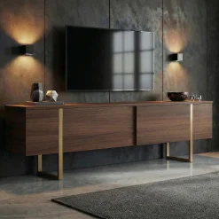 TV-Ständer Onera - 100% MELAMINE - Walnuss - 50 x 30 x 180 cm