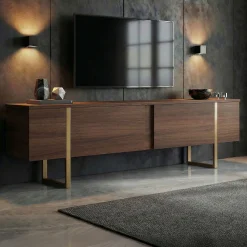 TV-Ständer Onera - 100% MELAMINE - Walnuss - 50 x 30 x 180 cm