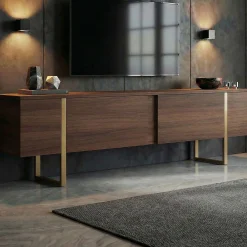 TV-Ständer Onera - 100% MELAMINE - Walnuss - 50 x 30 x 180 cm