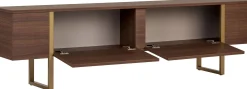 TV-Ständer Onera - 100% MELAMINE - Walnuss - 50 x 30 x 180 cm
