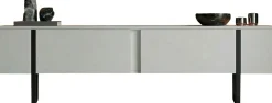 TV-Ständer Onera - 100% MELAMINE - Weiß - 45 x 30 x 180 cm