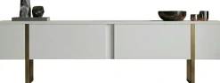TV-Ständer Onera - 100% MELAMINE - Weiß - 50 x 30 x 180 cm