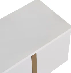TV-Ständer Onera - 100% MELAMINE - Weiß - 50 x 30 x 180 cm