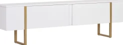 TV-Ständer Onera - 100% MELAMINE - Weiß - 50 x 30 x 180 cm