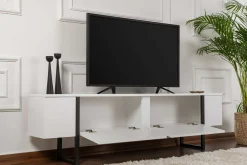 TV-Ständer Serenity - 100% MELAMINE - Weiß - 45 x 30 x 180 cm