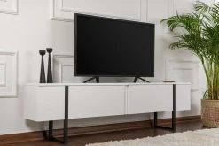 TV-Ständer Serenity - 100% MELAMINE - Weiß - 45 x 30 x 180 cm