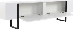 TV-Ständer Serenity - 100% MELAMINE - Weiß - 45 x 30 x 180 cm
