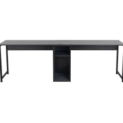 Emob Twin Schreibtisch | 100 % MELAMIN | Anthrazit, Schwarz