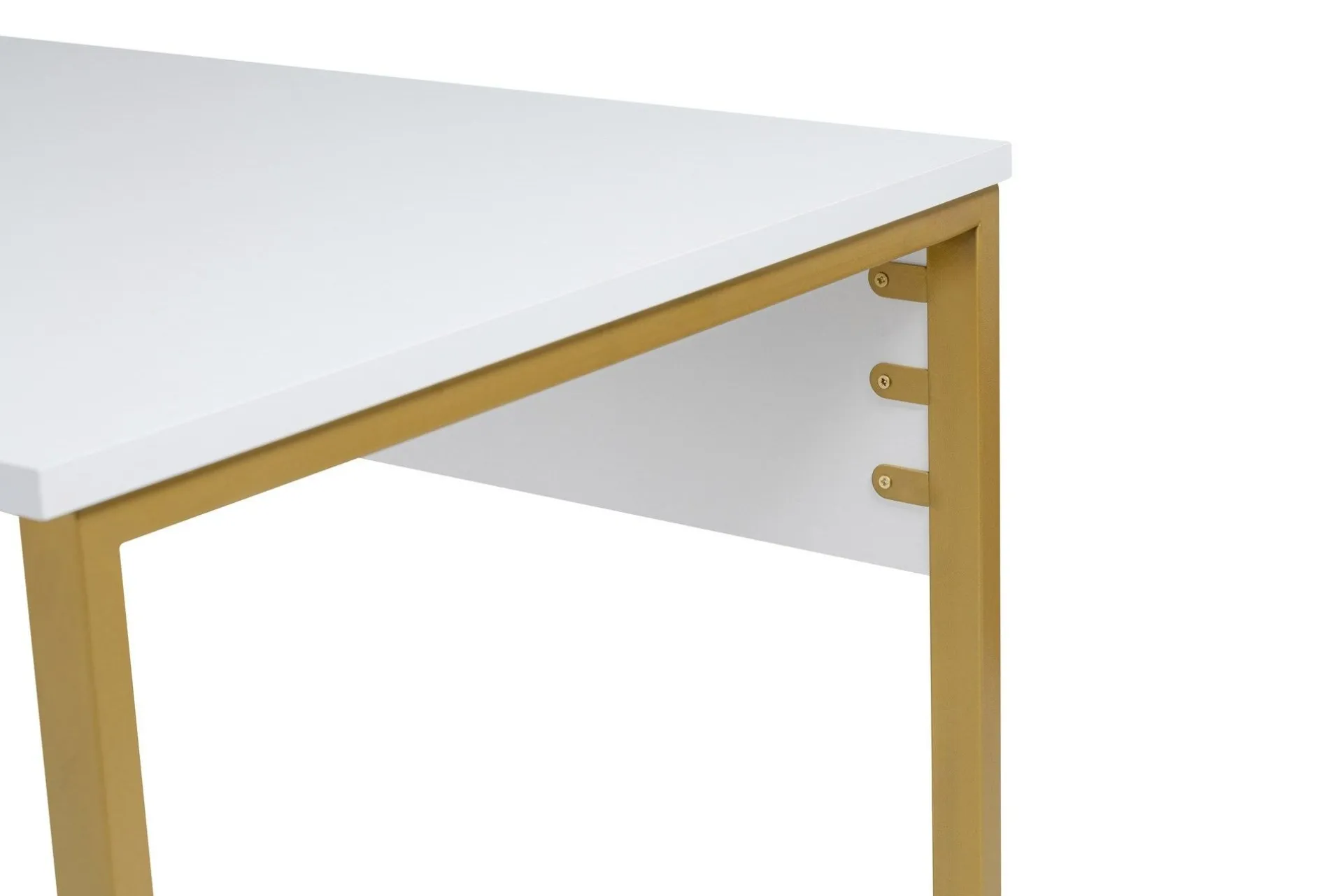 Emob Twin Schreibtisch | 100 % Melamin | Weiß, Gold