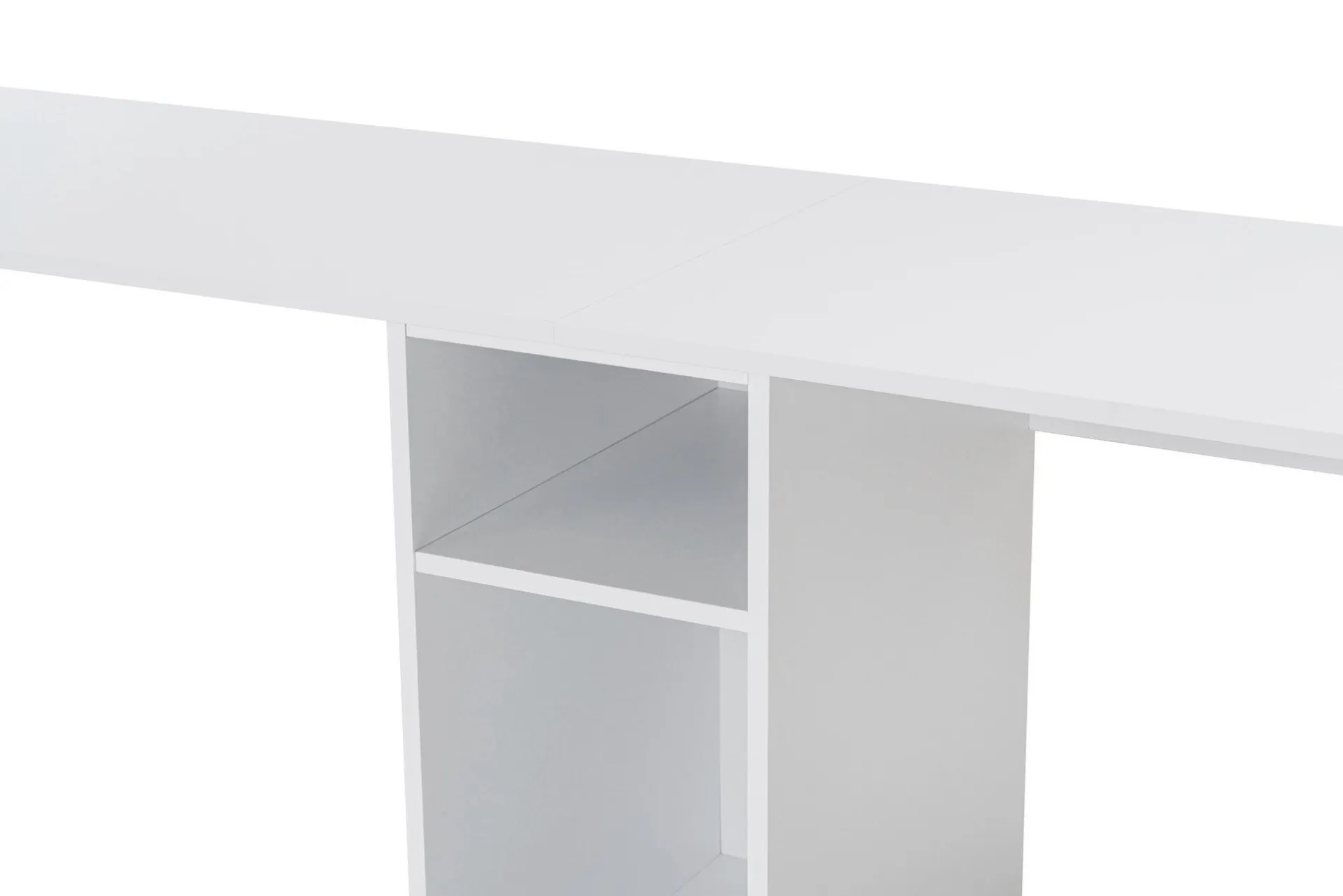 Emob Twin Schreibtisch | 100 % Melamin | Weiß, Gold
