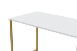 Emob Twin Schreibtisch | 100 % Melamin | Weiß, Gold