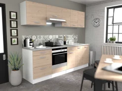 Unterschrank Eko 60 cm für Backofen und Kochfeld - Eiche